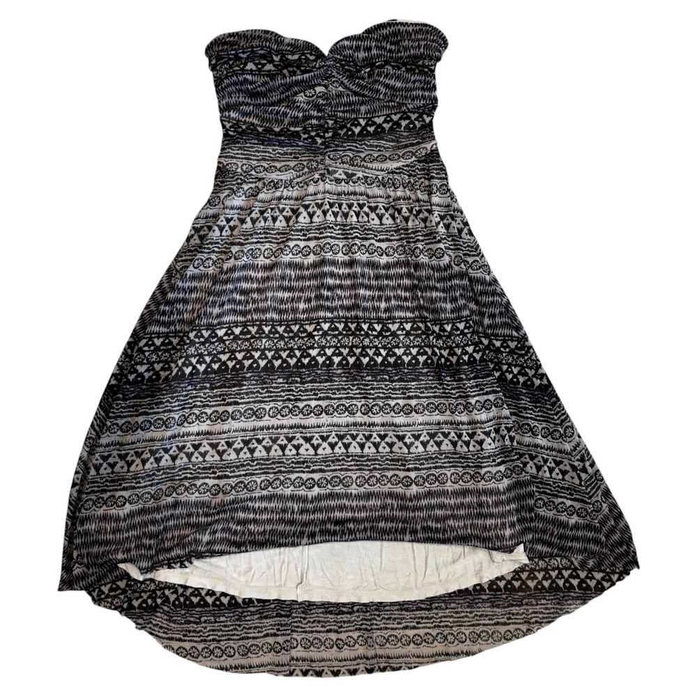 Free People Strapless Sweetheart Neckline Womens Dress Black Bohemian Size M/M